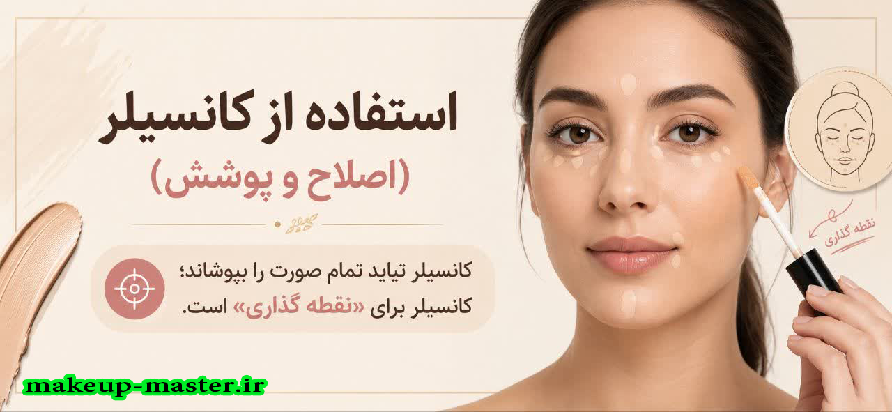 استفاده از کانسیلر (اصلاح و پوشش)